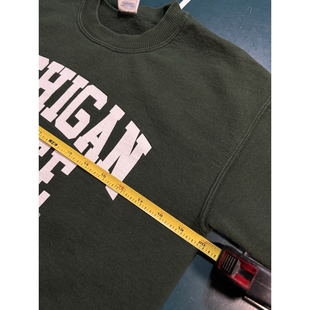 Vintage Michigan State Crewneck Sweatshirt Men's Small Green White Pullover NCAA - Picture 6 of 7